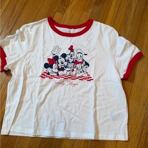 Old Navy White and Red Family Magic Tee